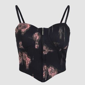 SOLD: CIDER Midnight rose zip up corset